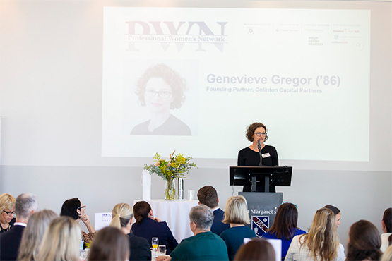 Genevieve Gregor speaks at St Margaret's Professional Women's Networking Breakfast